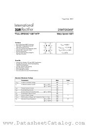 25MT060WF datasheet pdf International Rectifier
