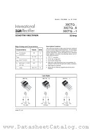 30CTQ100-1 datasheet pdf International Rectifier