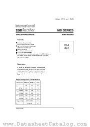 26MB20A datasheet pdf International Rectifier