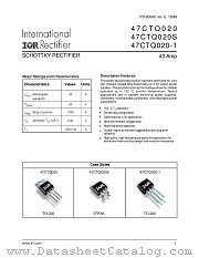 47CTQ020STRR datasheet pdf International Rectifier