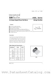 4GBL06 datasheet pdf International Rectifier