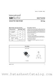 60CTQ150 datasheet pdf International Rectifier