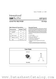 65PQ015 datasheet pdf International Rectifier
