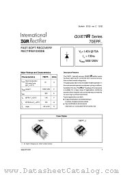 70EPF08 datasheet pdf International Rectifier