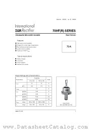 70HFR80M datasheet pdf International Rectifier