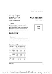 60MT160KB datasheet pdf International Rectifier