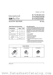 87CNQ020SL datasheet pdf International Rectifier