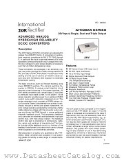 AHV2805S datasheet pdf International Rectifier