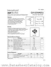 GA100NA60U datasheet pdf International Rectifier