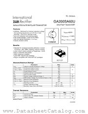 GA200SA60U datasheet pdf International Rectifier