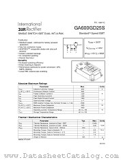 GA600GD25S datasheet pdf International Rectifier