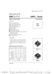 GBPC3510W datasheet pdf International Rectifier