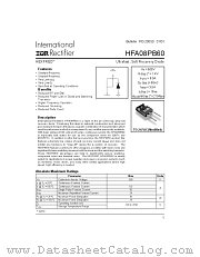 HFA08PB60 datasheet pdf International Rectifier