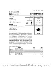 HFA08TA60CSTRR datasheet pdf International Rectifier