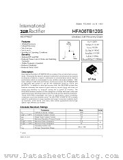 HFA08TB120STRR datasheet pdf International Rectifier