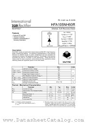 HFA105NH60R datasheet pdf International Rectifier