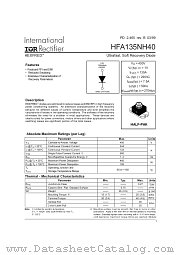 HFA135NH40 datasheet pdf International Rectifier