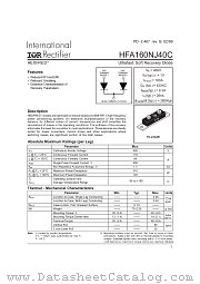 HFA160NJ40C datasheet pdf International Rectifier