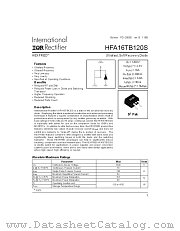 HFA16TB120STRR datasheet pdf International Rectifier