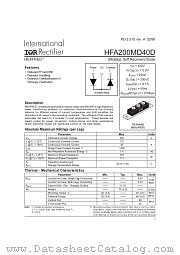HFA200MD40D datasheet pdf International Rectifier