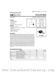 HFA25TB60 datasheet pdf International Rectifier