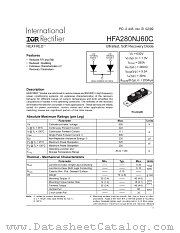 HFA280NJ60C datasheet pdf International Rectifier