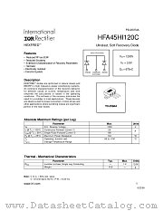 HFA45HI120C datasheet pdf International Rectifier