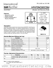 HFA70NC60CSM datasheet pdf International Rectifier