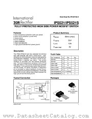 IPS521 datasheet pdf International Rectifier