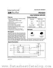 IR2103S datasheet pdf International Rectifier
