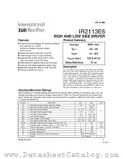IR2113E6 datasheet pdf International Rectifier