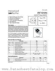 IRF1010NPBF datasheet pdf International Rectifier