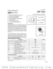 IRF1404PBF datasheet pdf International Rectifier