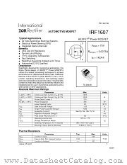 IRF1607 datasheet pdf International Rectifier