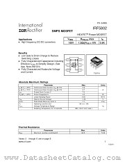 IRF5802TR datasheet pdf International Rectifier