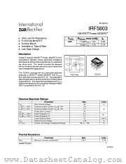IRF5803TR datasheet pdf International Rectifier