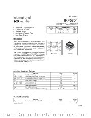 IRF5804TR datasheet pdf International Rectifier