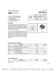 IRF5810TR datasheet pdf International Rectifier
