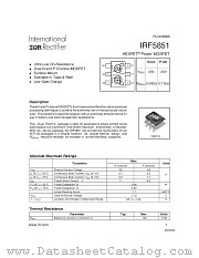IRF5851TR datasheet pdf International Rectifier