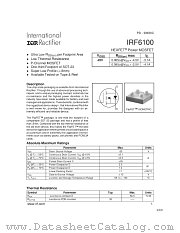 IRF6100 datasheet pdf International Rectifier
