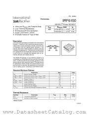IRF6150 datasheet pdf International Rectifier