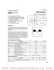 IRF640SPBF datasheet pdf International Rectifier