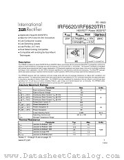 IRF6620 datasheet pdf International Rectifier