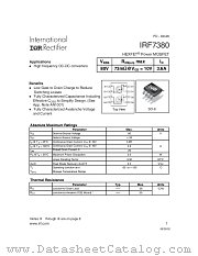 IRF7380 datasheet pdf International Rectifier