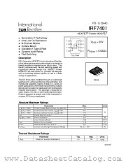 IRF7401TR datasheet pdf International Rectifier