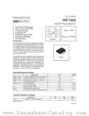 IRF7406 datasheet pdf International Rectifier