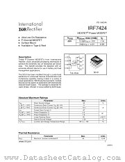 IRF7424TR datasheet pdf International Rectifier
