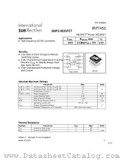 IRF7453TR datasheet pdf International Rectifier