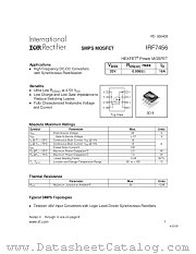 IRF7456TR datasheet pdf International Rectifier