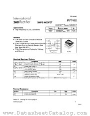 IRF7465TR datasheet pdf International Rectifier